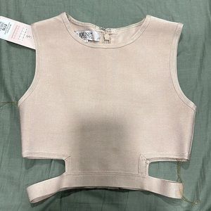 Bandeau material crop top